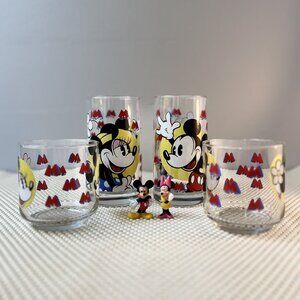 Disney Mickey & Minnie Mouse Tumblers Glasses Set of 4 - 2 large and 2 small&